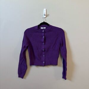 Ricki’s women’s Purple button front ribbed cardigan sweater